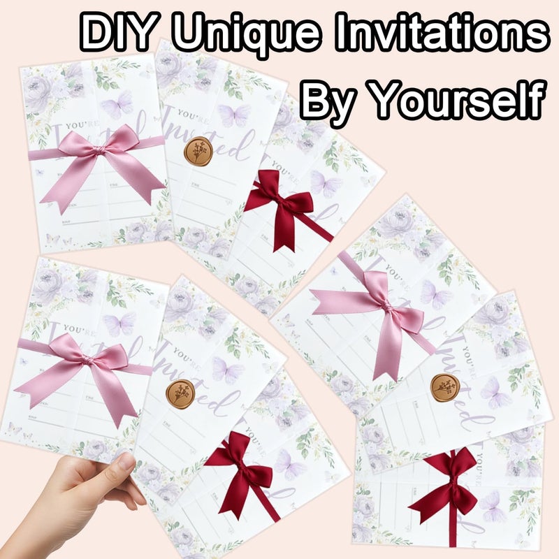 DOCVOEOMH 94 Pack Pre-Folded Vellum Jackets for 5x7 Invitations - 93 GSM Translucent Vellum Paper Sleeves, Envelope Liners & Wedding Invitation Accessories, Invitation Paper for Birthdays, Baby Showers - Image 4